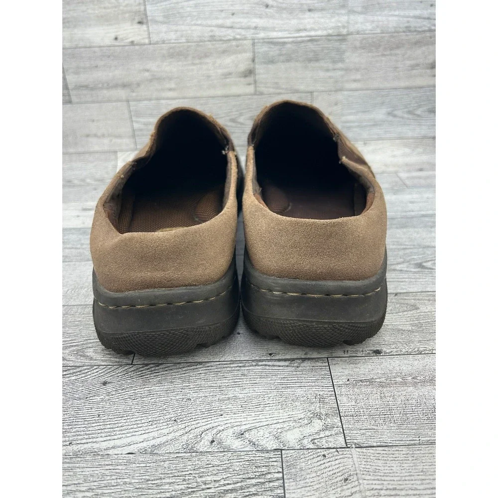 Born MH15 Men Brown Leather Slip On Loafers Round Toe Casual Shoes Size 12